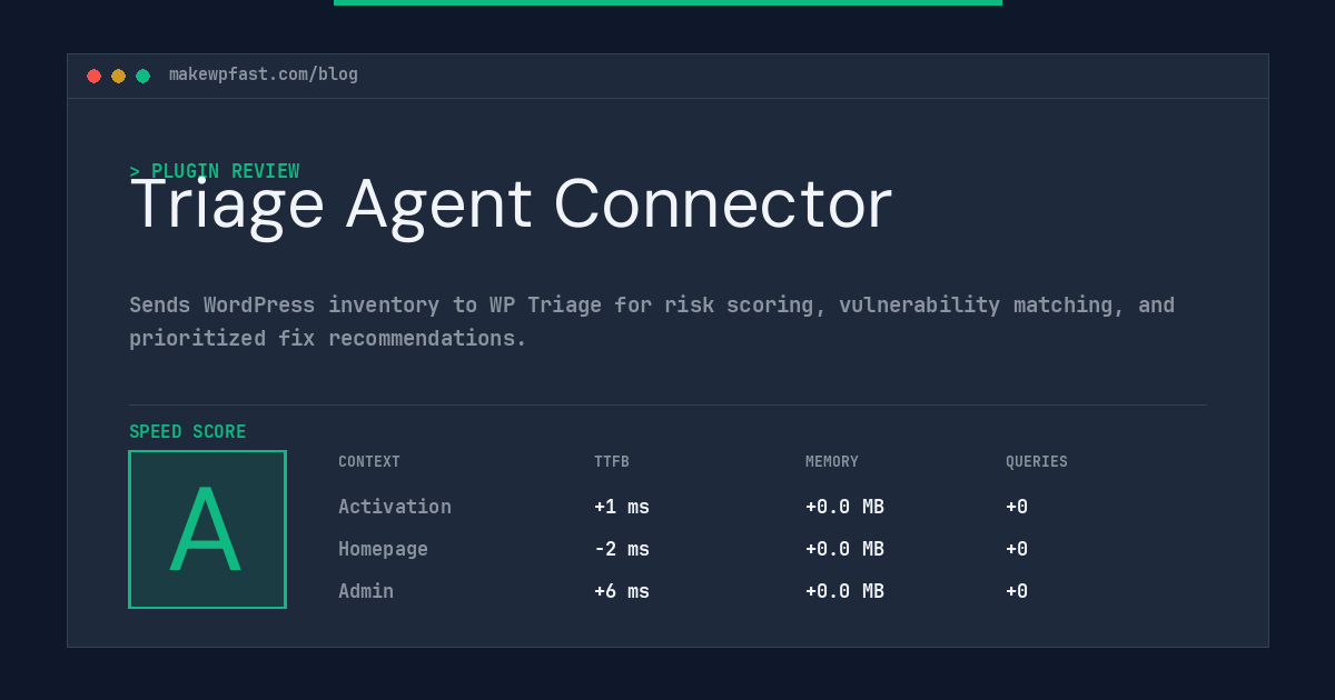 Triage Agent Connector - MakeWPFast