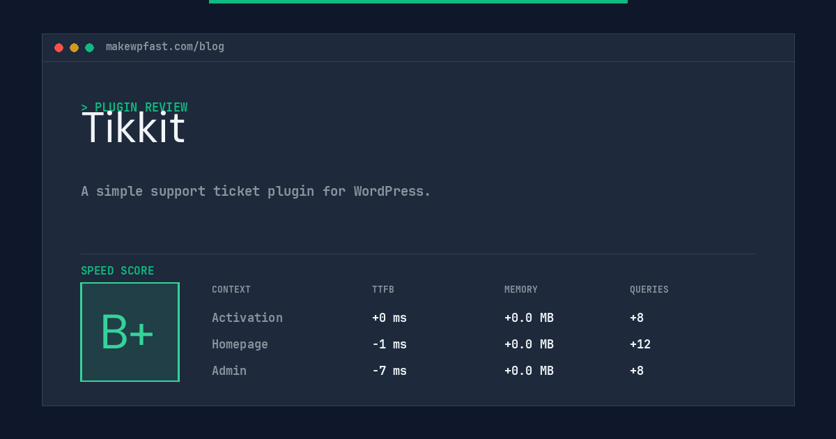 Tikkit - MakeWPFast