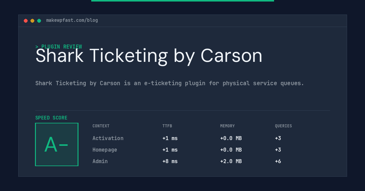 Shark Ticketing by Carson - MakeWPFast