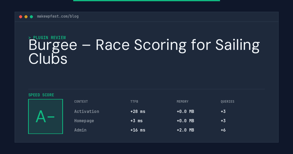 Burgee – Race Scoring for Sailing Clubs - MakeWPFast