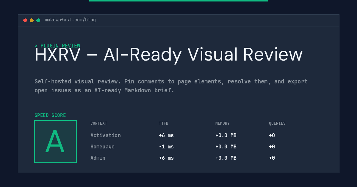 HXRV – AI-Ready Visual Review - MakeWPFast