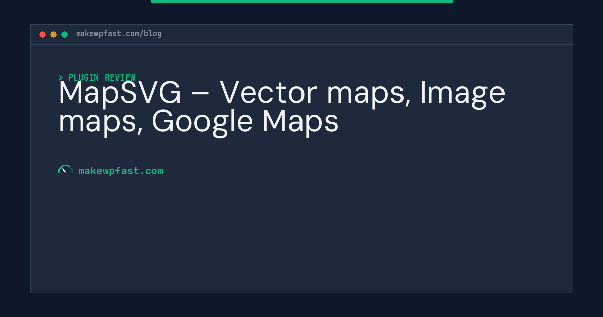 MapSVG – Vector maps, Image maps, Google Maps - MakeWPFast