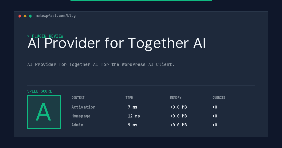 AI Provider for Together AI - MakeWPFast
