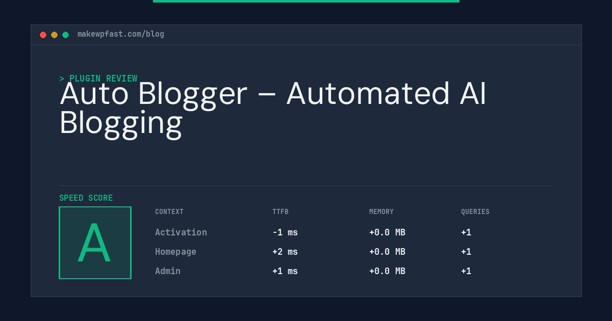 Auto Blogger – Automated AI Blogging - MakeWPFast