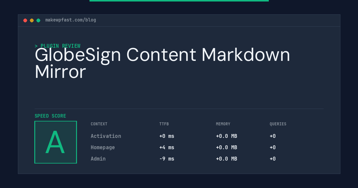 GlobeSign Content Markdown Mirror - MakeWPFast