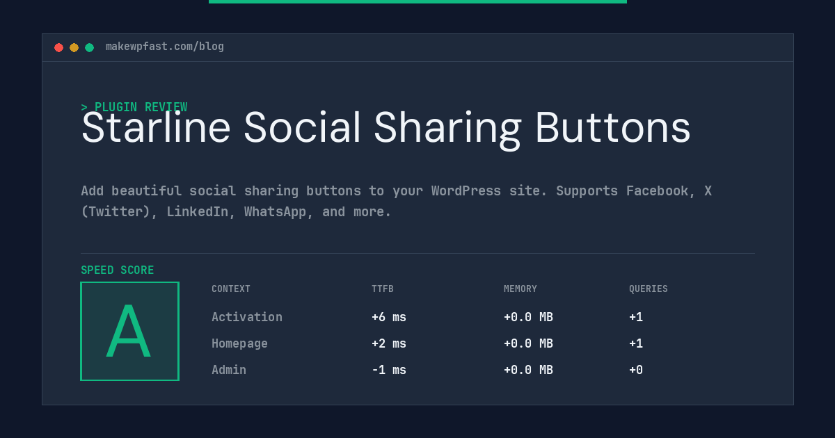 Starline Social Sharing Buttons - MakeWPFast
