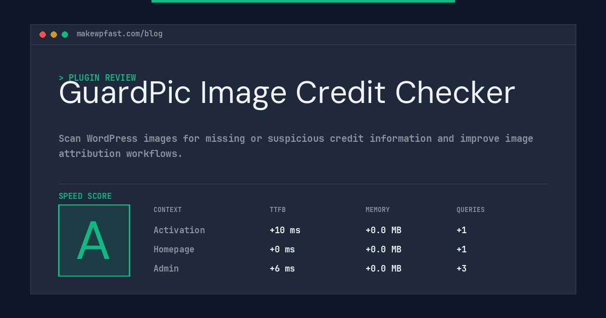 GuardPic Image Credit Checker - MakeWPFast