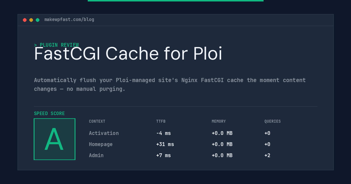 FastCGI Cache for Ploi - MakeWPFast