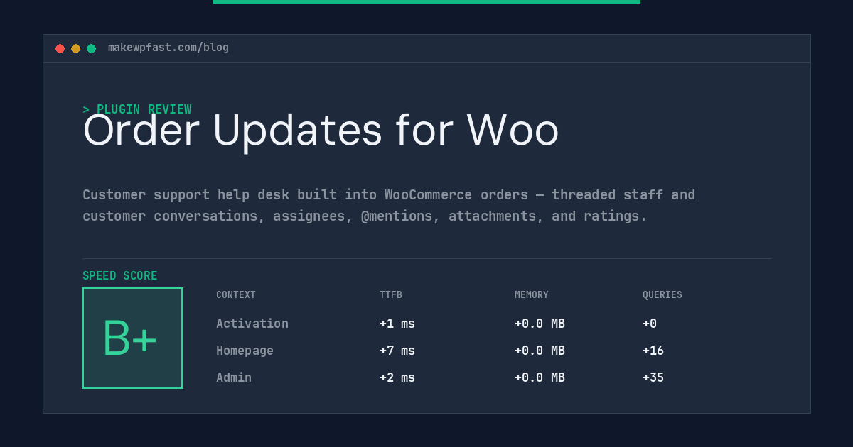 Order Updates for Woo - MakeWPFast