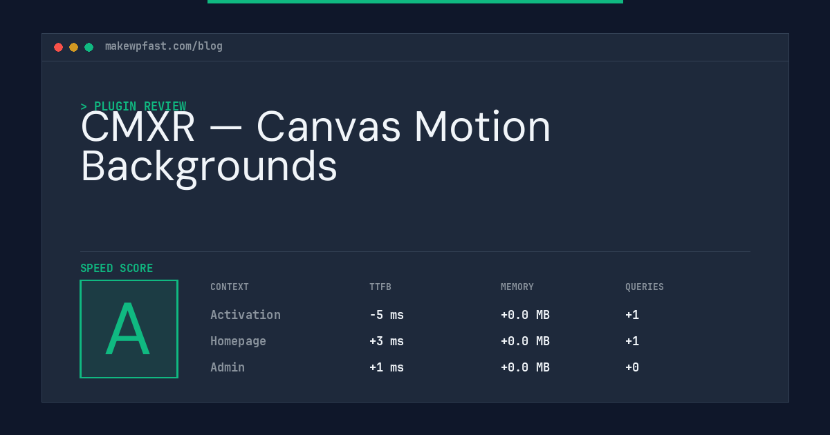 CMXR — Canvas Motion Backgrounds - MakeWPFast
