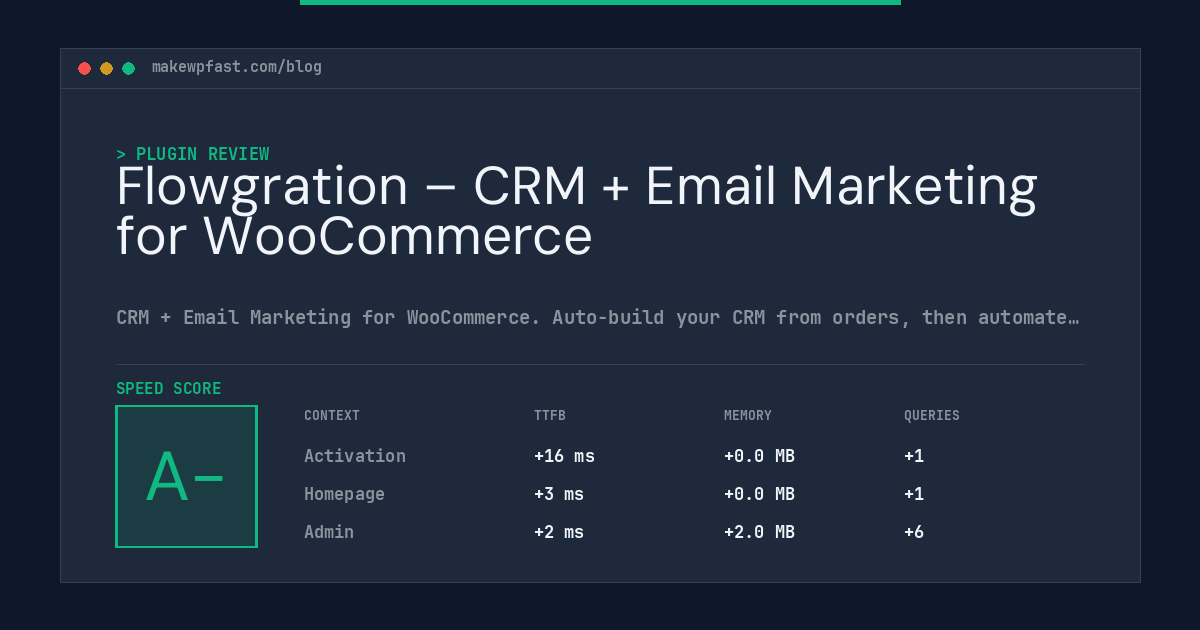 Flowgration – CRM + Email Marketing for WooCommerce - MakeWPFast