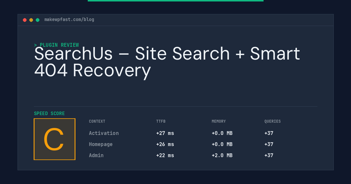 SearchUs – Site Search + Smart 404 Recovery - MakeWPFast