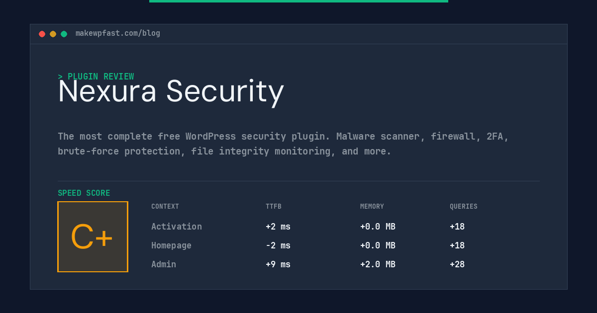 Nexura Security - MakeWPFast