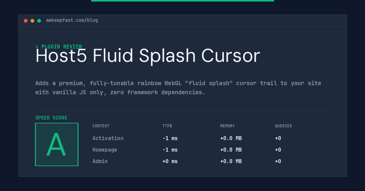 Host5 Fluid Splash Cursor - MakeWPFast