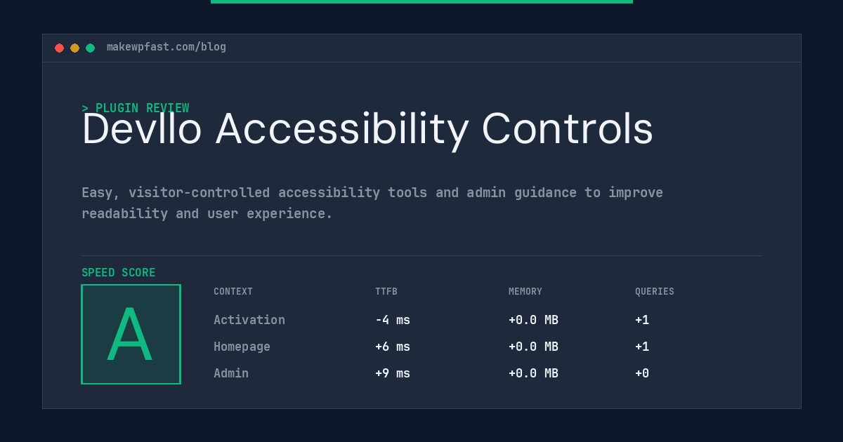 Devllo Accessibility Controls - MakeWPFast