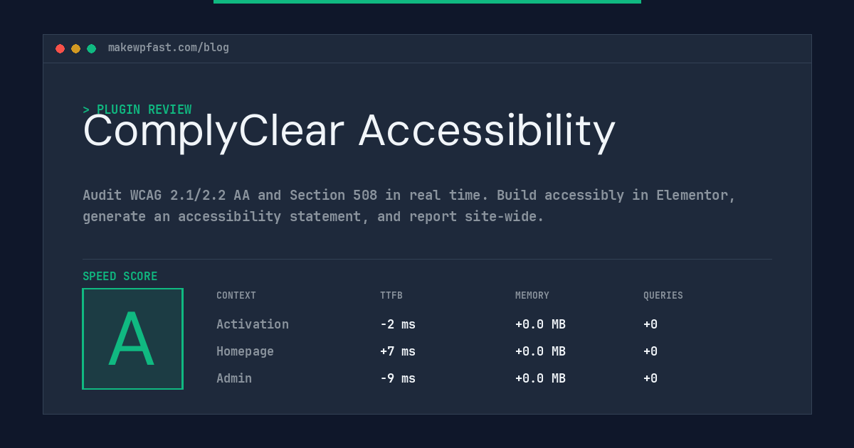 ComplyClear Accessibility - MakeWPFast