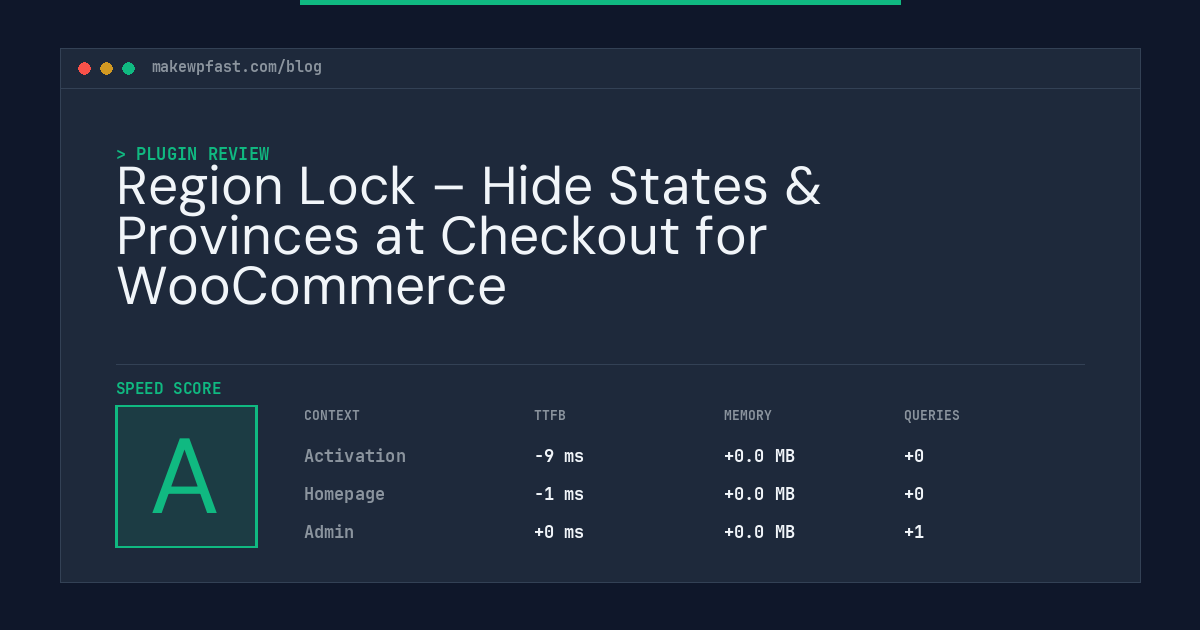 Region Lock – Hide States & Provinces at Checkout for WooCommerce - MakeWPFast