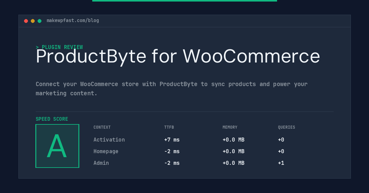 ProductByte for WooCommerce - MakeWPFast