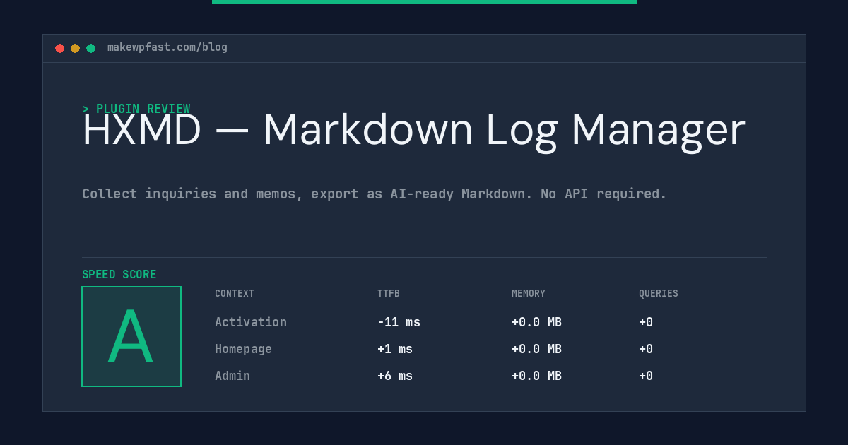 HXMD — Markdown Log Manager - MakeWPFast