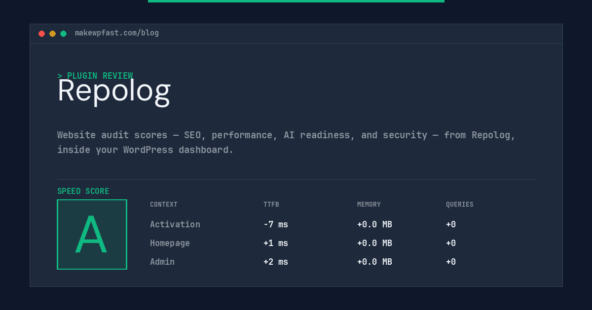 Repolog - MakeWPFast