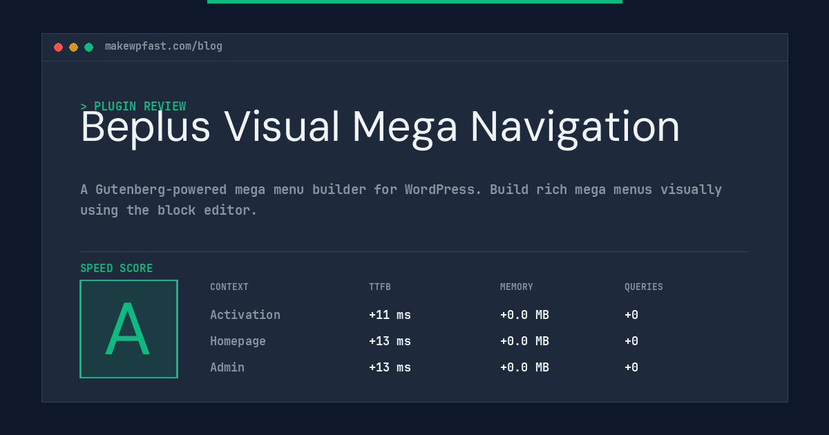 Beplus Visual Mega Navigation - MakeWPFast