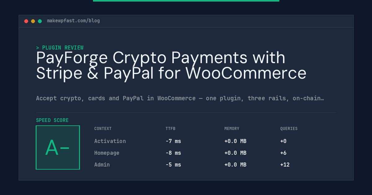 PayForge Crypto Payments with Stripe & PayPal for WooCommerce - MakeWPFast