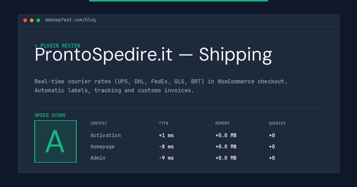 ProntoSpedire.it — Shipping - MakeWPFast