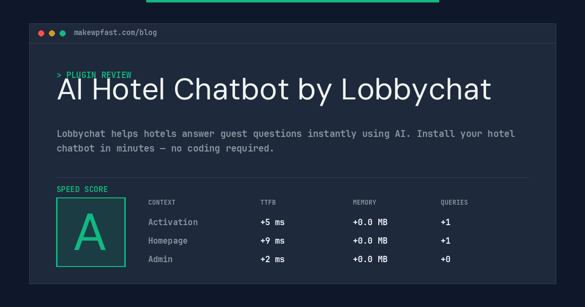 AI Hotel Chatbot by Lobbychat - MakeWPFast