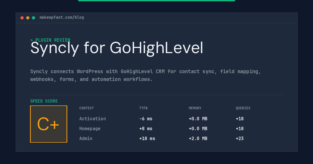 Syncly for GoHighLevel - MakeWPFast