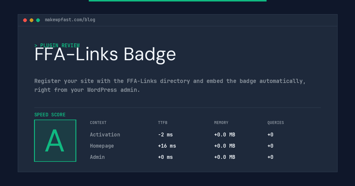 FFA-Links Badge - MakeWPFast