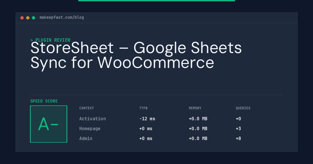 StoreSheet – Google Sheets Sync for WooCommerce - MakeWPFast