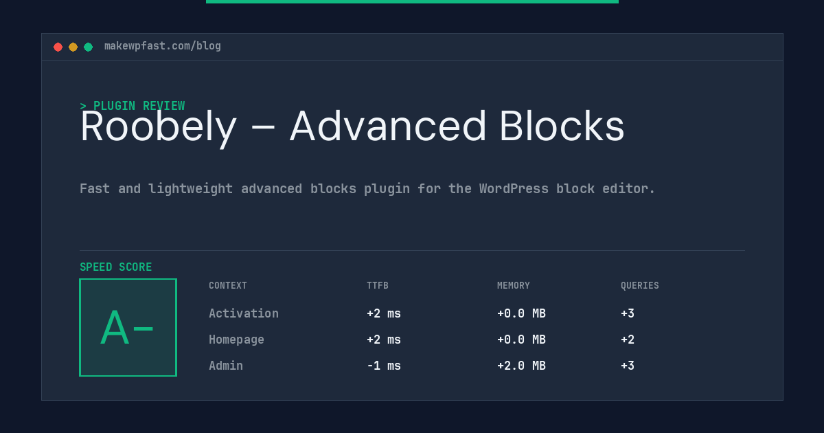Roobely – Advanced Blocks - MakeWPFast