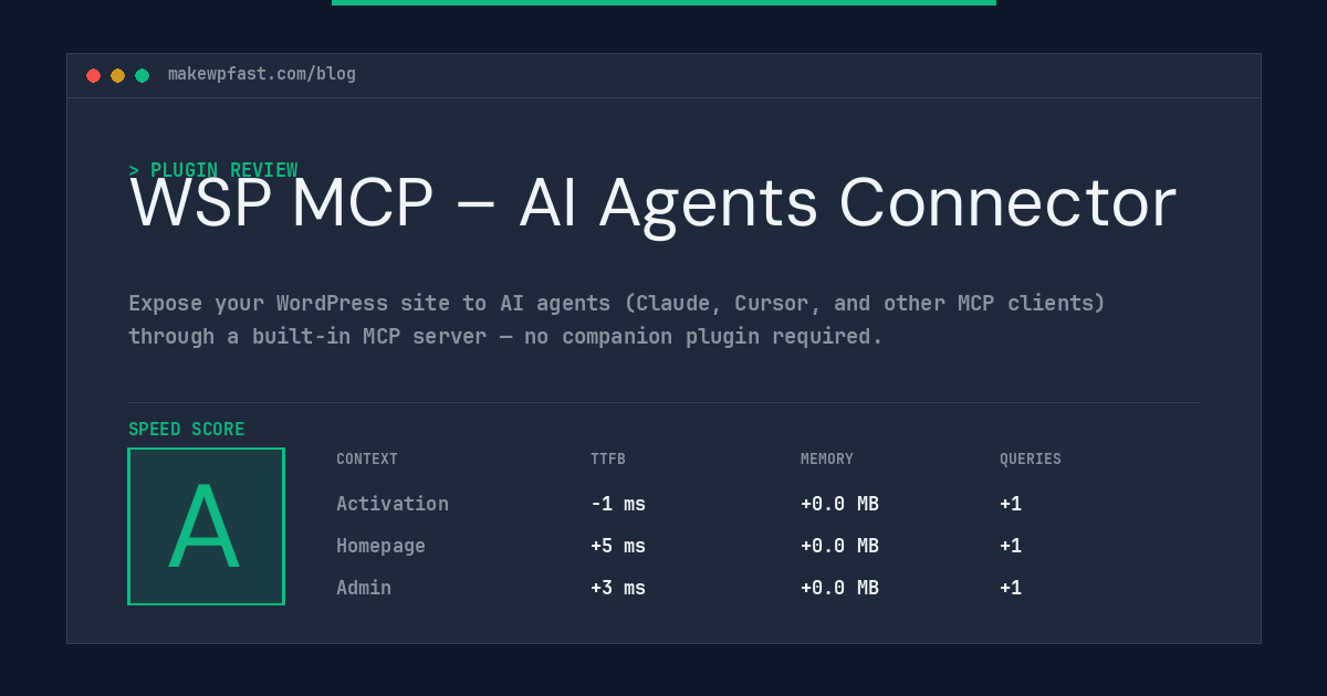 WSP MCP – AI Agents Connector - MakeWPFast