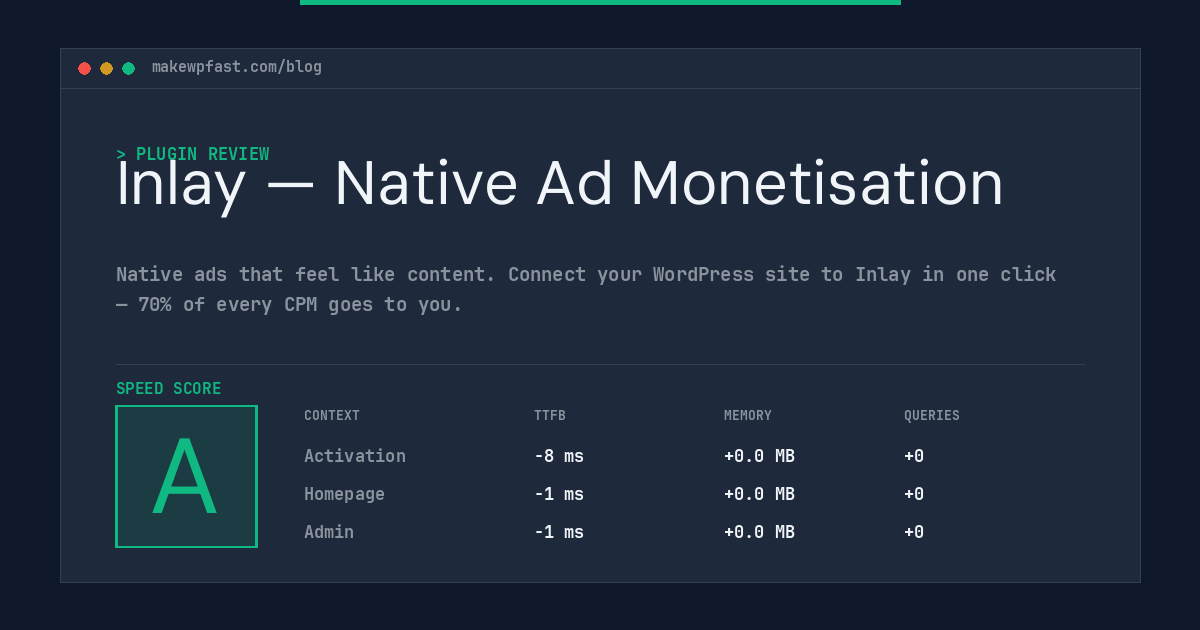 Inlay — Native Ad Monetisation - MakeWPFast