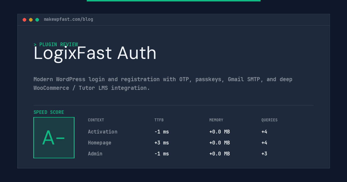 LogixFast Auth - MakeWPFast
