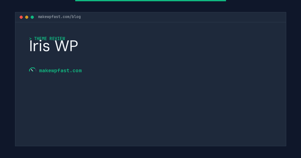 Iris WP - MakeWPFast