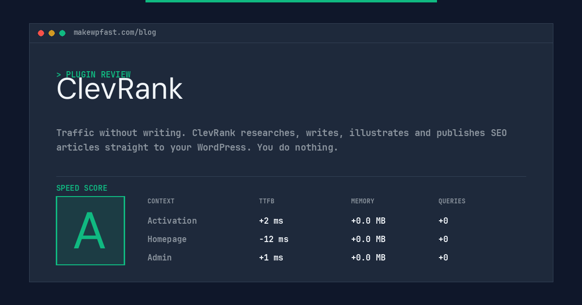 ClevRank - MakeWPFast