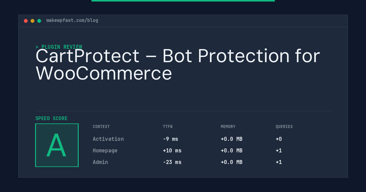 CartProtect – Bot Protection for WooCommerce - MakeWPFast