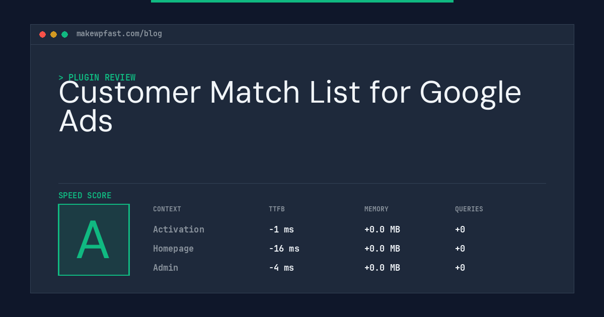 Customer Match List for Google Ads - MakeWPFast
