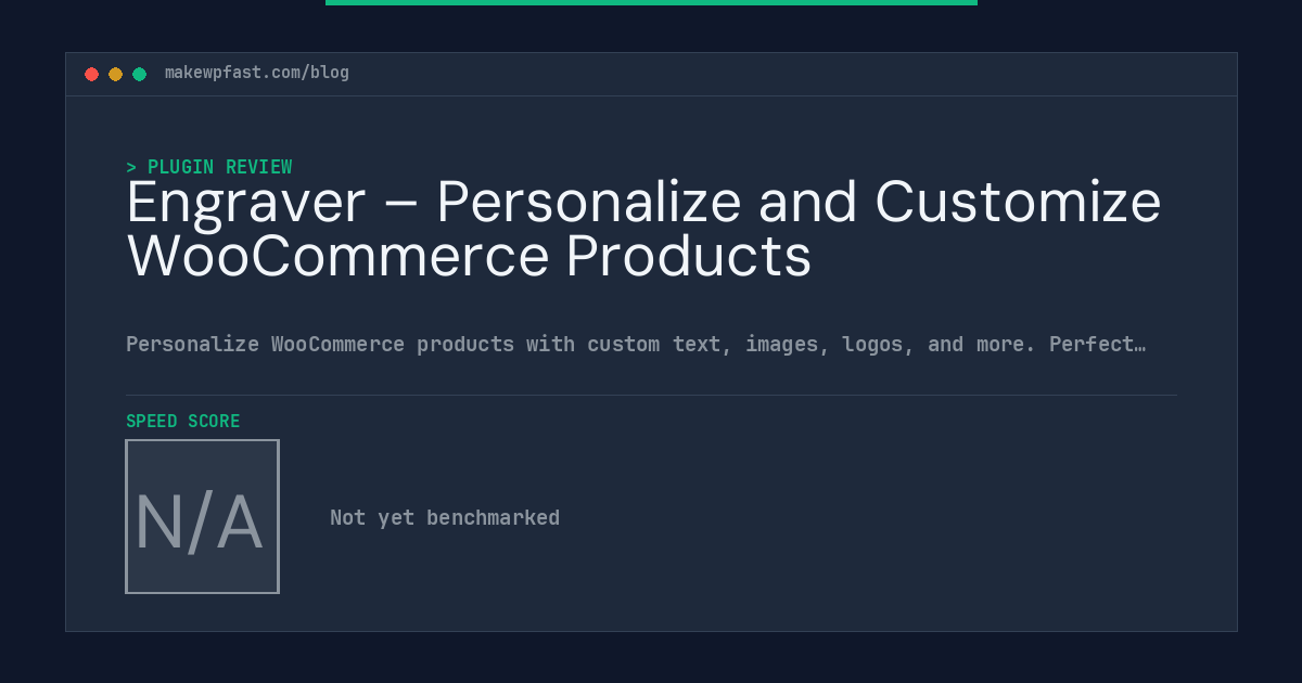 Engraver – Personalize and Customize WooCommerce Products - MakeWPFast
