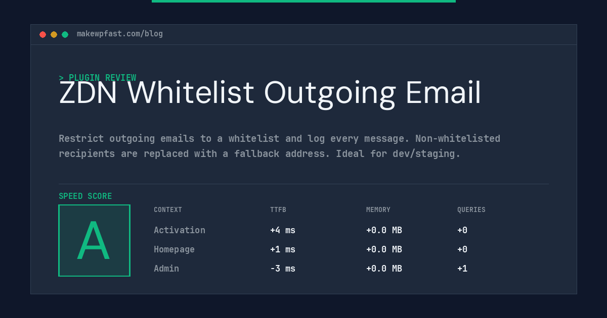 ZDN Whitelist Outgoing Email - MakeWPFast