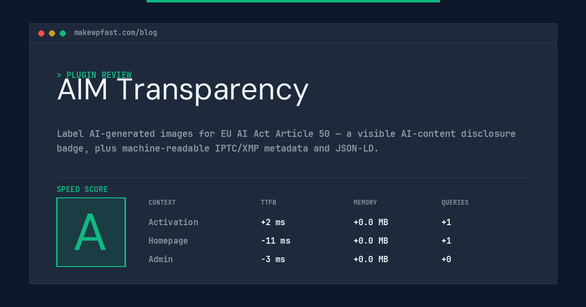 AIM Transparency - MakeWPFast