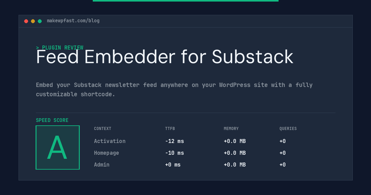 Feed Embedder for Substack - MakeWPFast