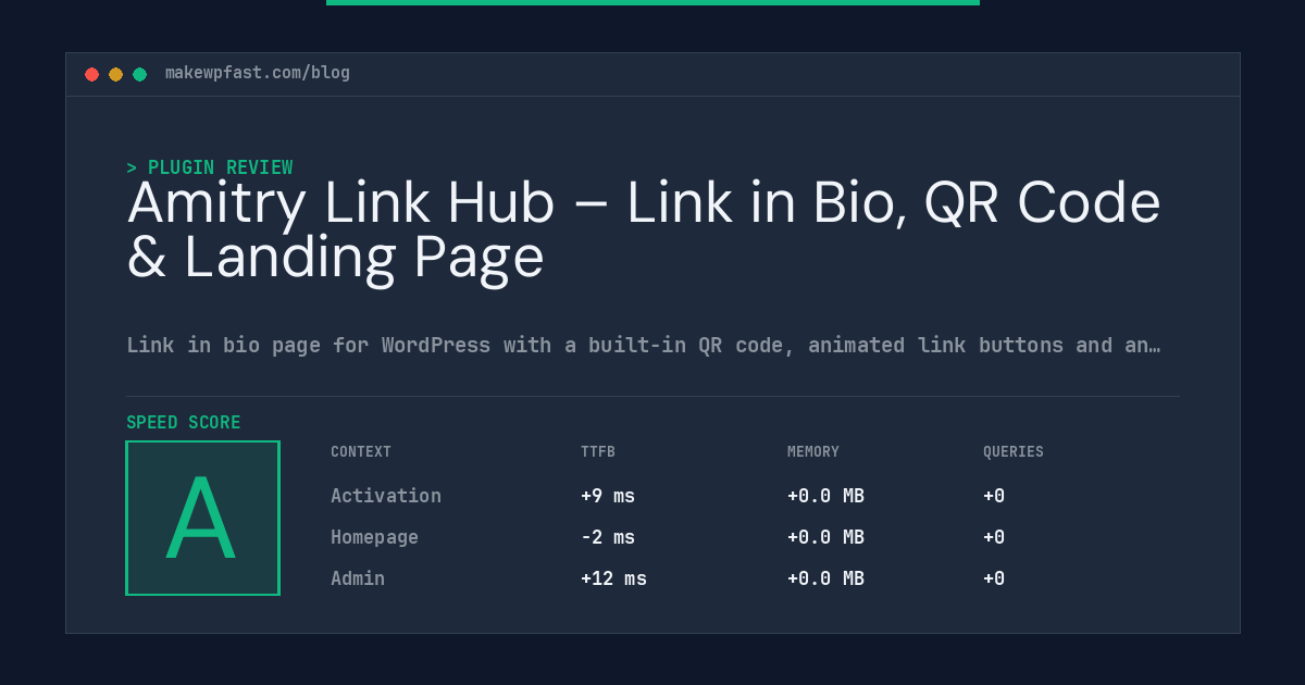 Amitry Link Hub – Link in Bio, QR Code & Landing Page - MakeWPFast