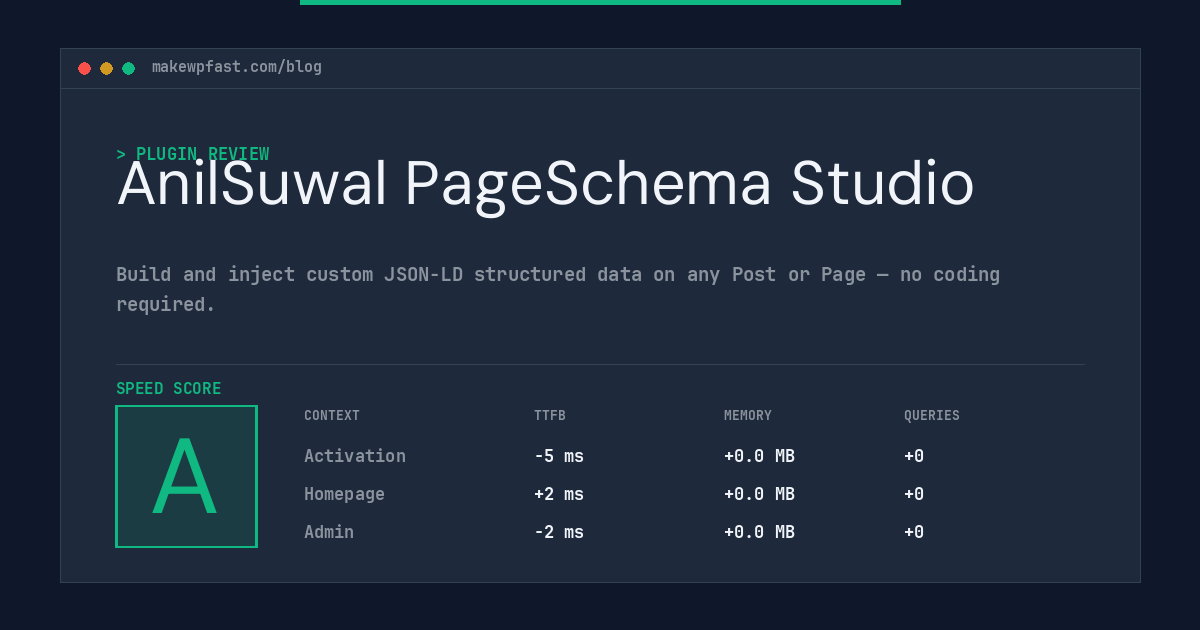 AnilSuwal PageSchema Studio - MakeWPFast
