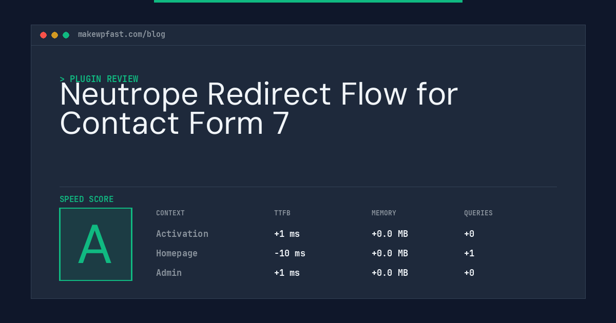Neutrope Redirect Flow for Contact Form 7 - MakeWPFast