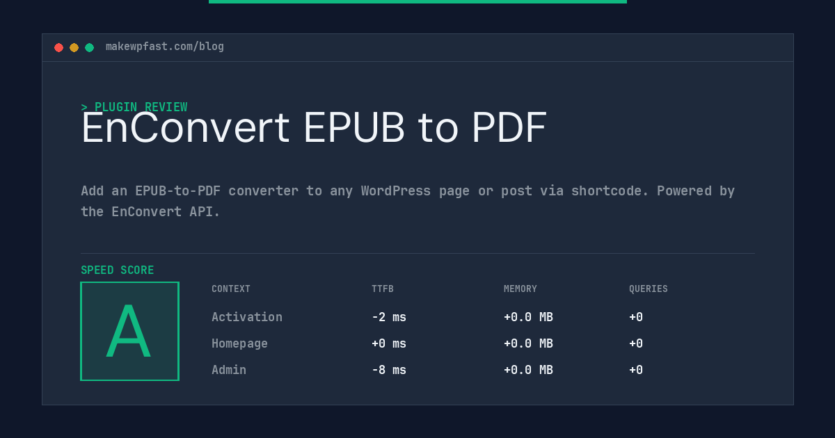 EnConvert EPUB to PDF - MakeWPFast
