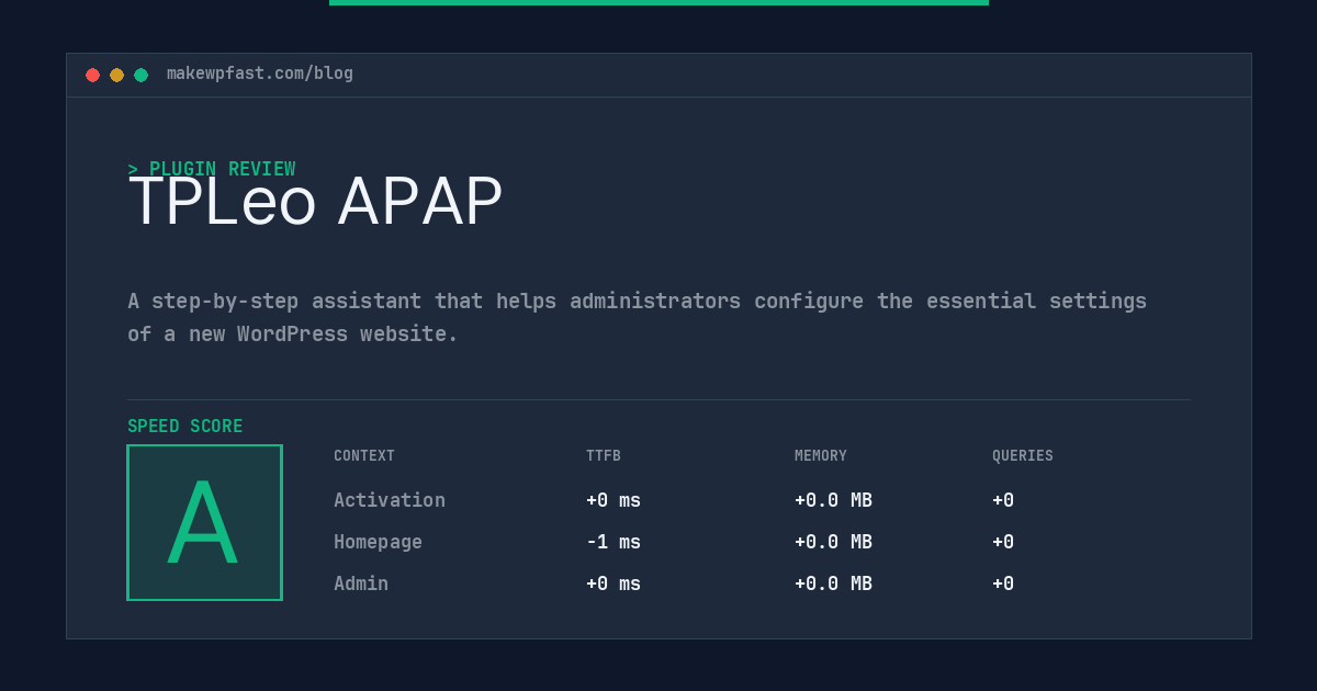 TPLeo APAP - MakeWPFast