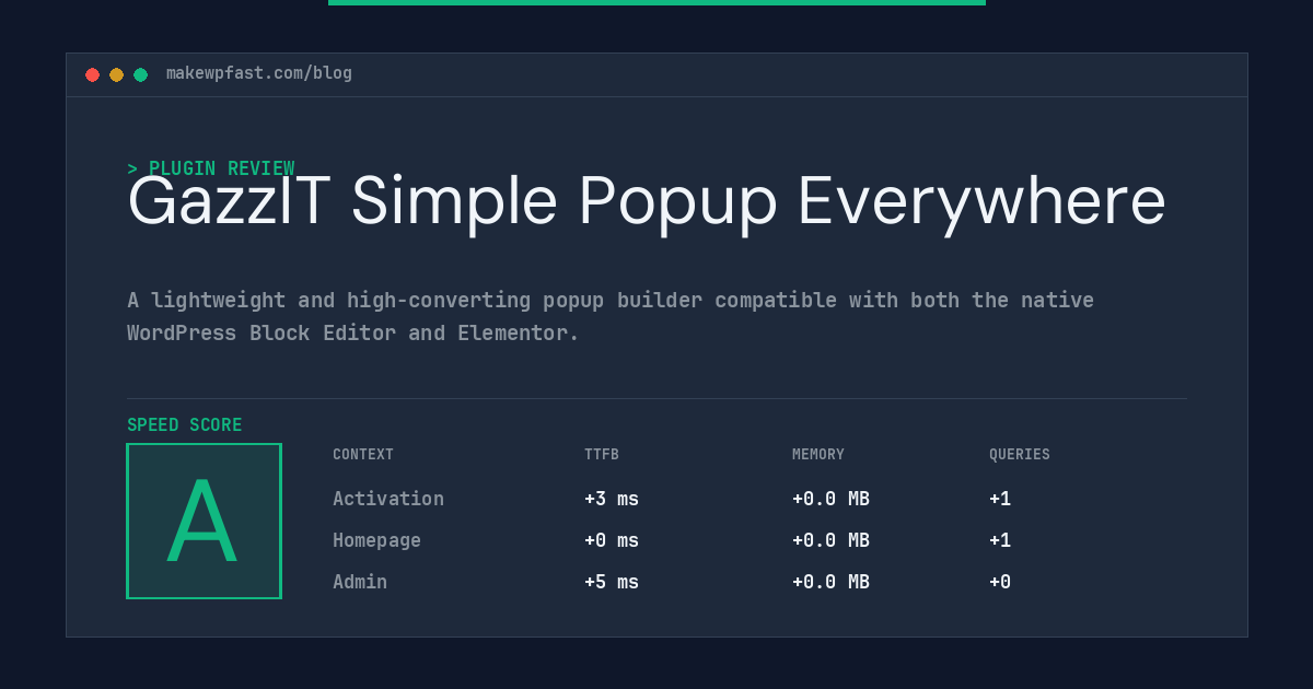 GazzIT Simple Popup Everywhere - MakeWPFast