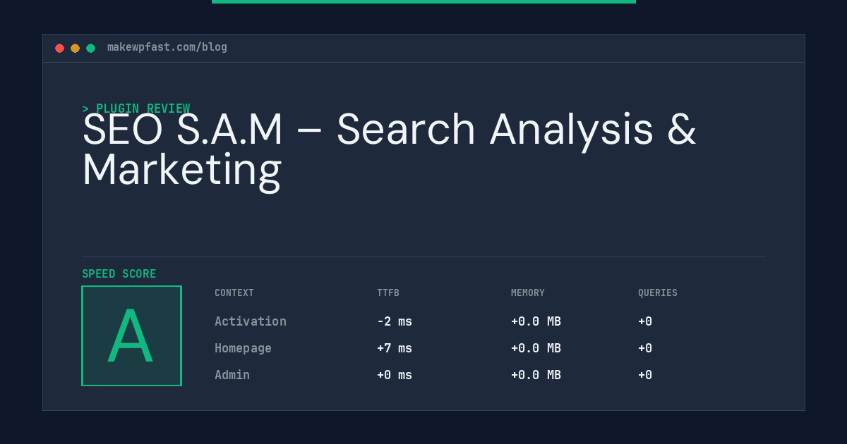 SEO S.A.M – Search Analysis & Marketing - MakeWPFast